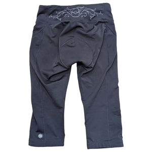 Athleta Padded Crop Spin Cycling Leggings with Inner Pocket in Dark Gray…